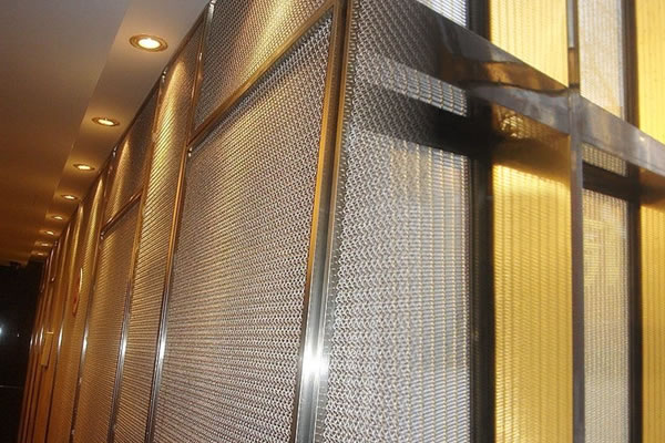 Architectural Woven Wire Draperies in Stainless Steel, Copper, Brass