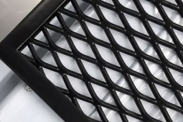 Black powder coated aluminum vent grille
